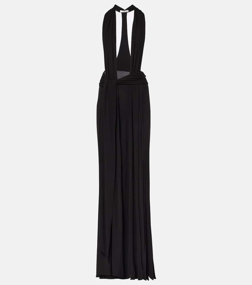 Trapeze draped jersey gown