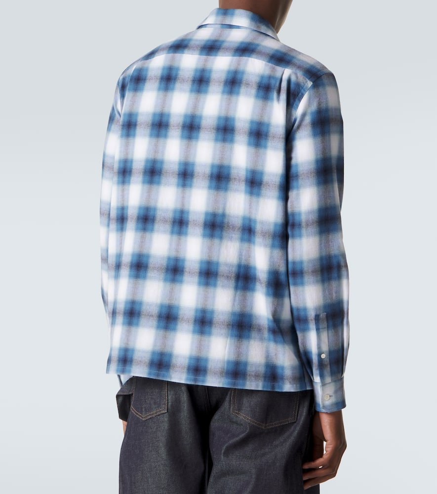 Checked cotton flannel shirt