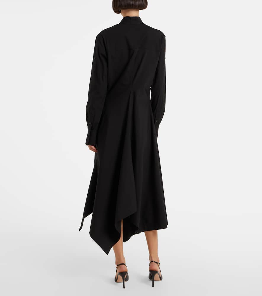 Cotton-blend jersey midi dress