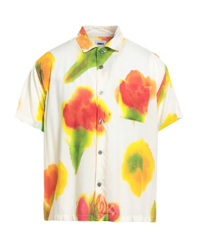 Man Shirt Pastel yellow Size L Viscose