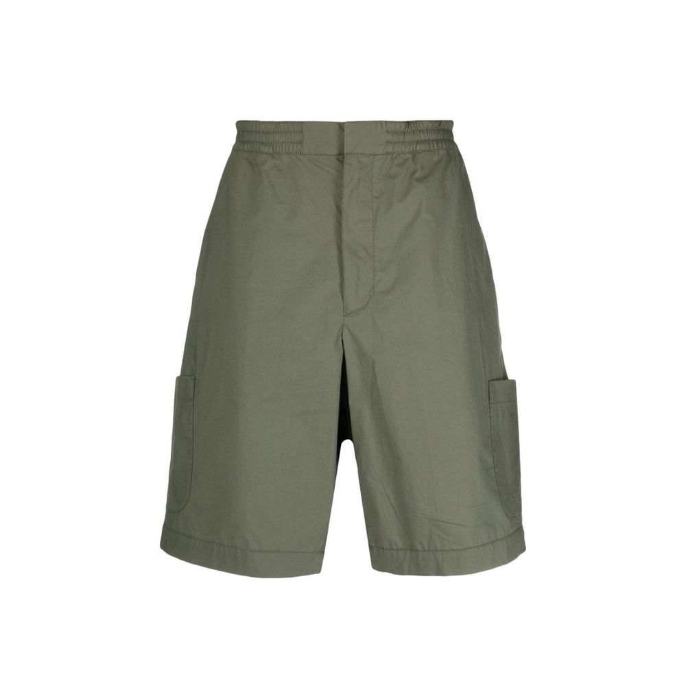 Cotton Cargo Bermuda Shorts — Green