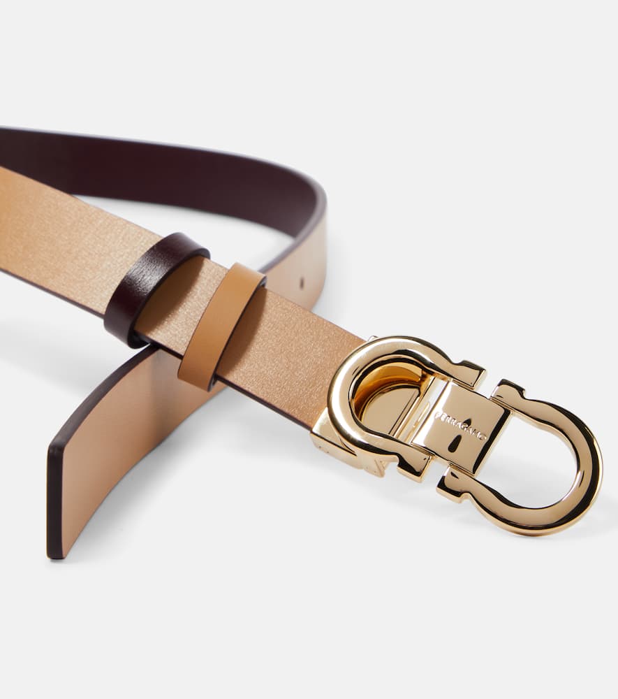 Gancini reversible leather belt