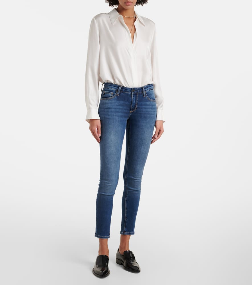 Mid-rise skinny jeans