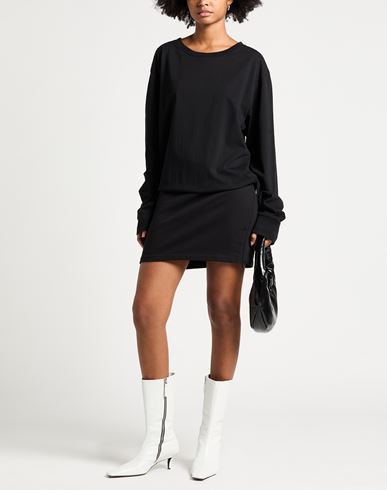 Woman Mini dress Black Size L Cotton