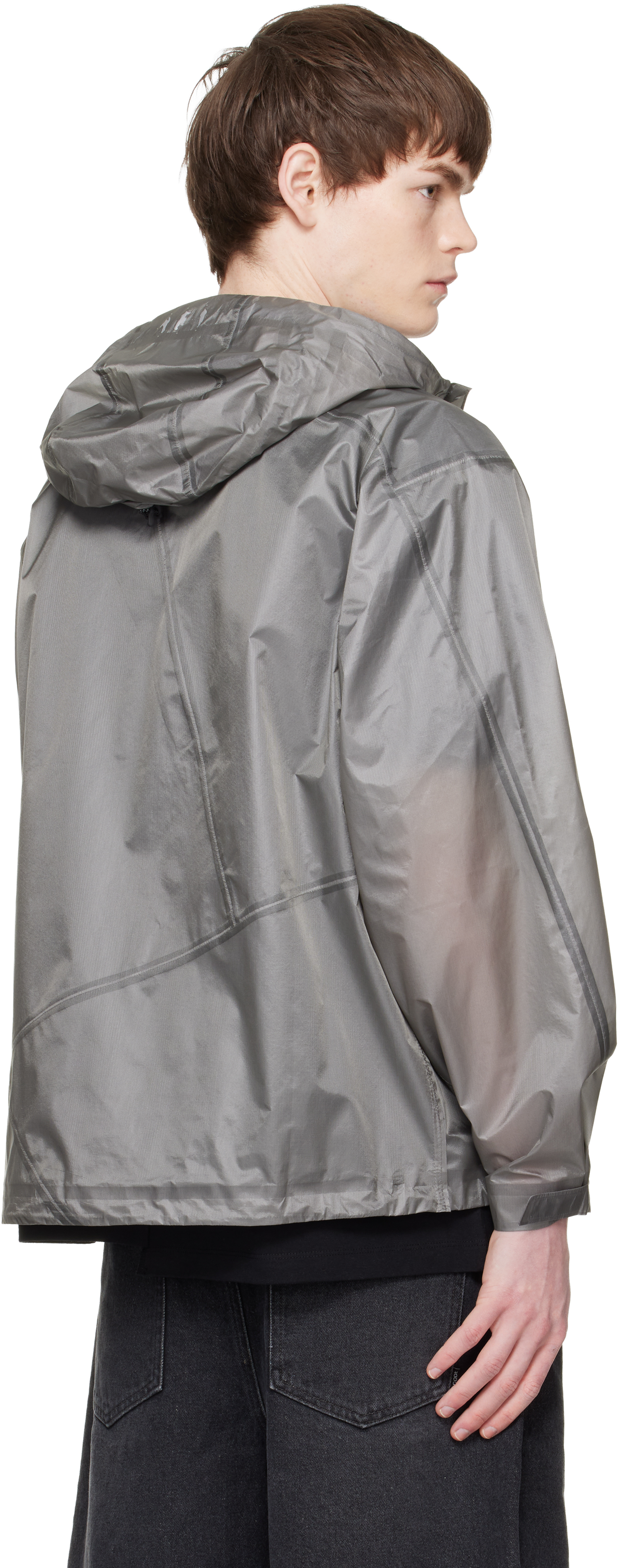 Gray Line Detailed Wind Jacket