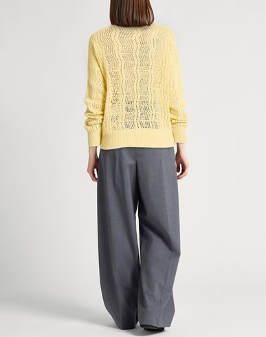 Woman Sweater Pastel yellow Size S Cashmere, Linen, Metal
