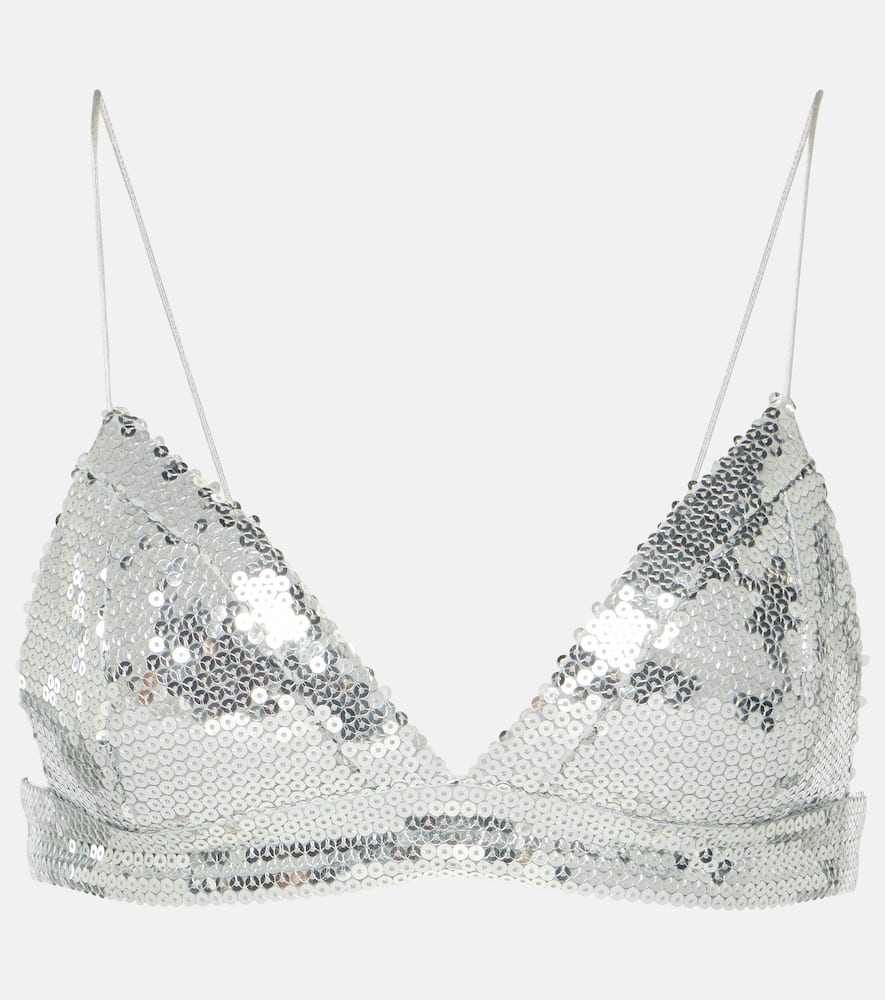Alex Perry Sequin-embellished bra top