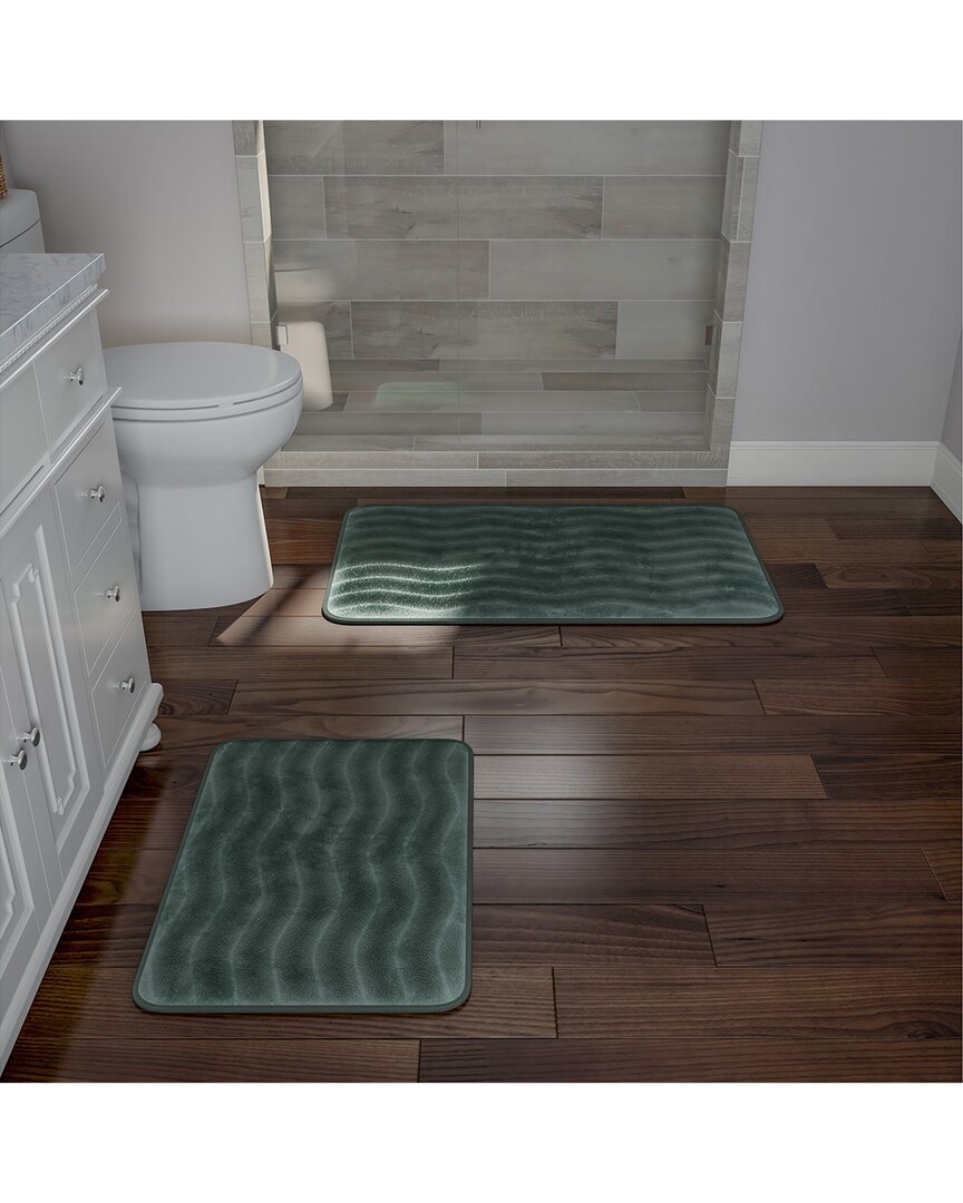2Pc Soft Memory Foam Bath Mat Set
