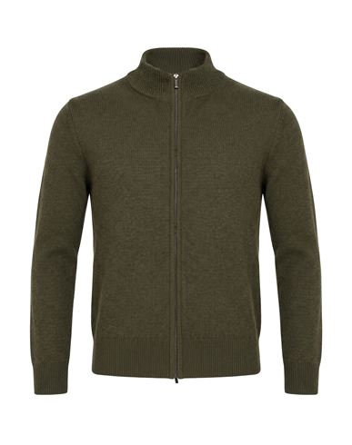 Man Cardigan Military green Size 40 Cashmere