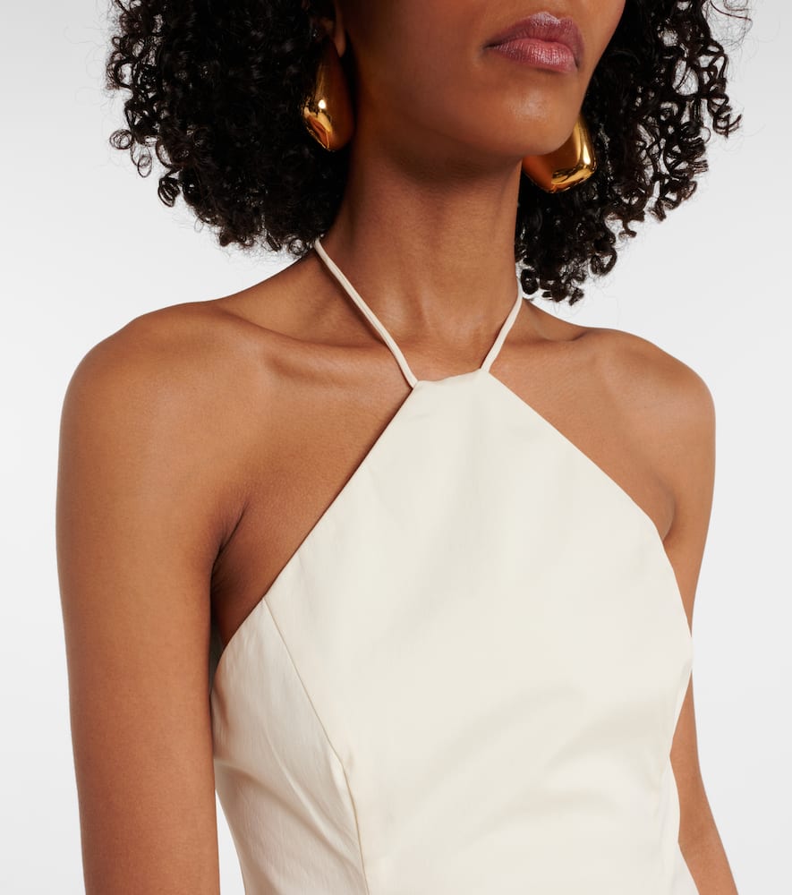 Florent halterneck cotton-blend maxi dress