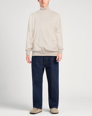 Man Turtleneck Cream Size 46 Cashmere, Silk