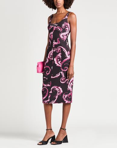 Woman Midi dress Black Size 10 Polyester, Elastane