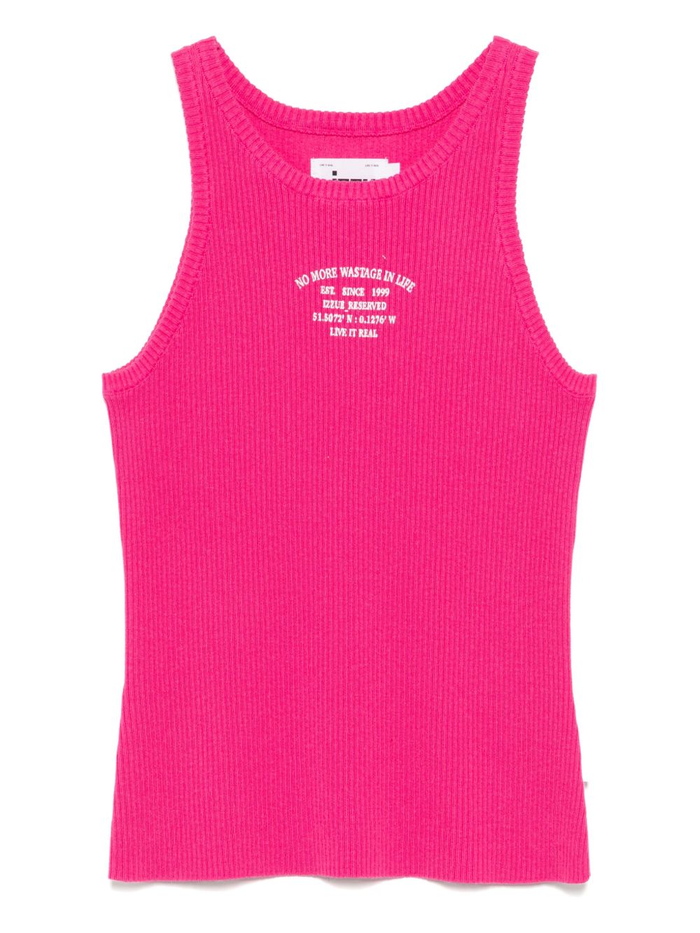 Ribbed tank top - White