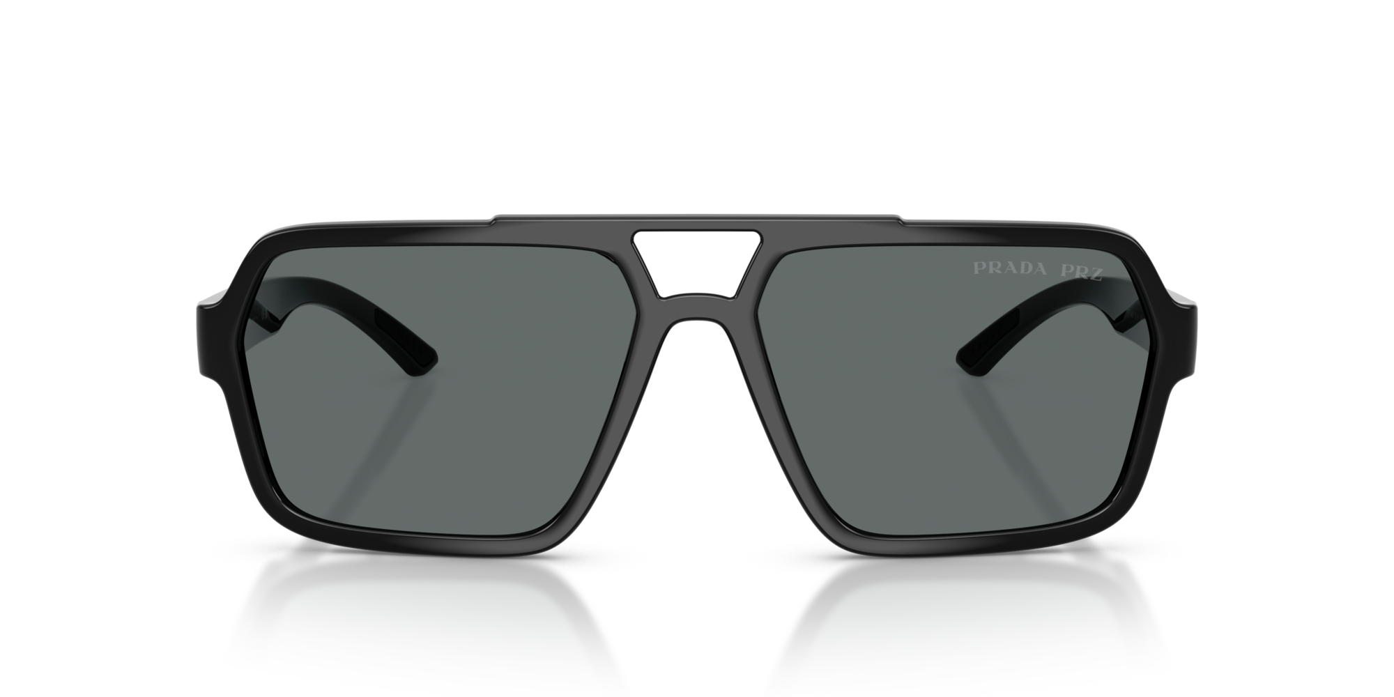 Prada Linea Rossa Man Prada Linea Rossa PS A06S 1AB02G Sunglasses Injected Black Grey Pilot Polarized