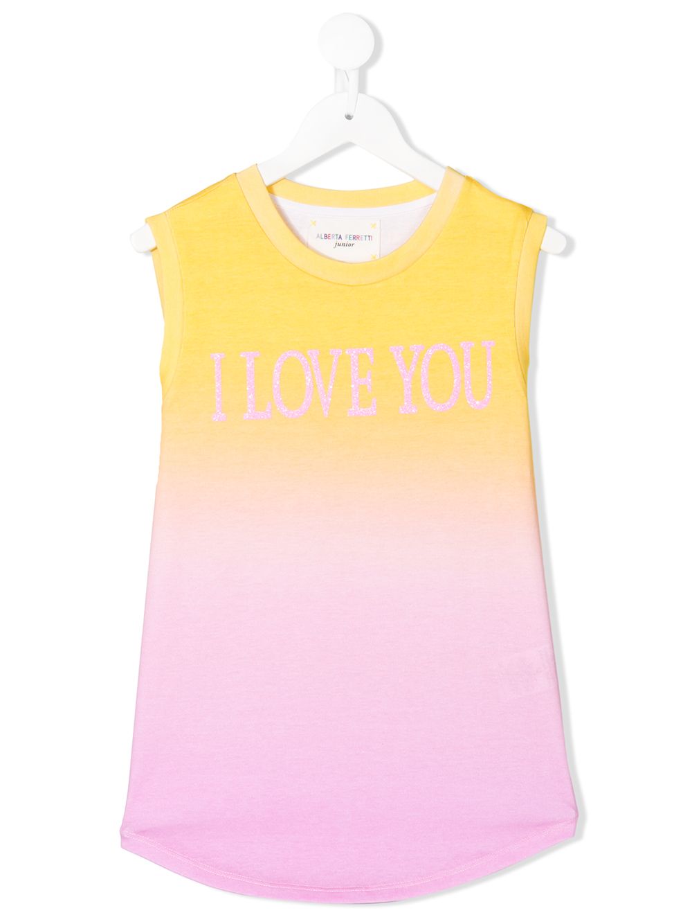 I Love You tank top - Yellow