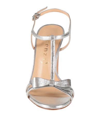 ) Woman Sandals Silver Size 7 Leather