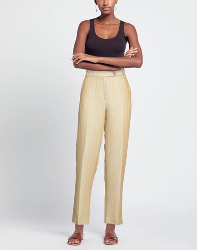Woman Pants Sand Size 4 Cotton, Virgin Wool, Polyester, Polyamide