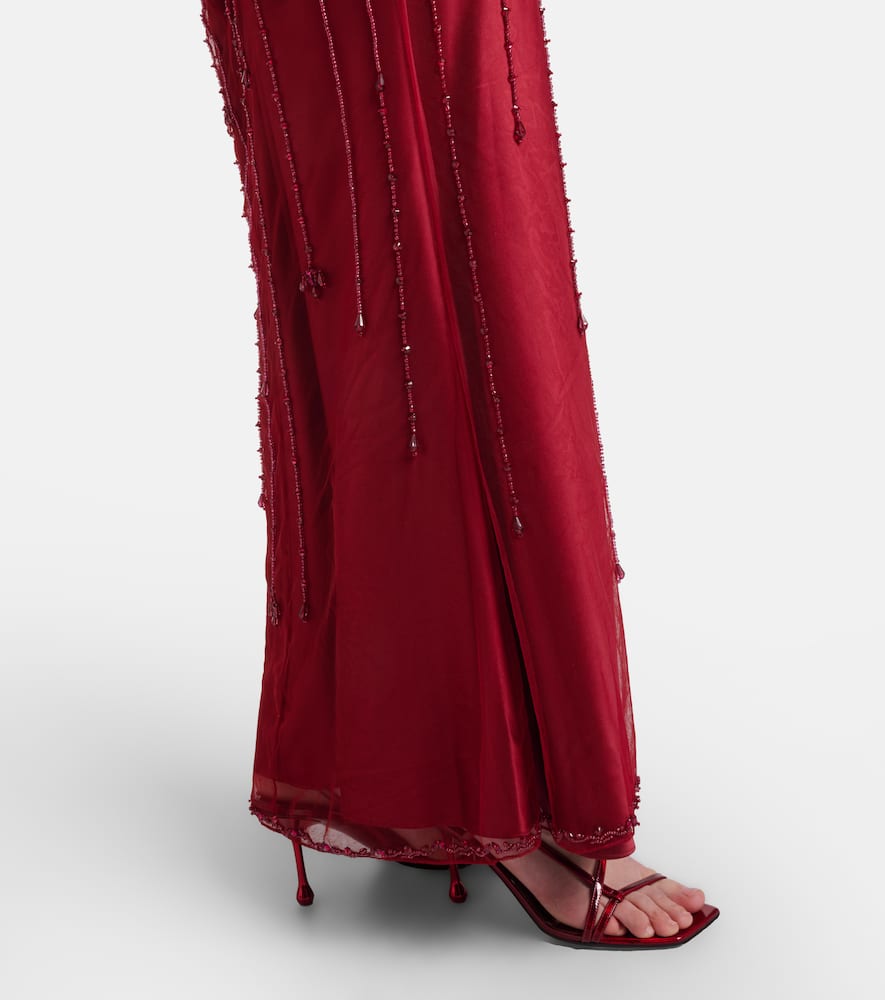 Chandelier embellished tulle gown