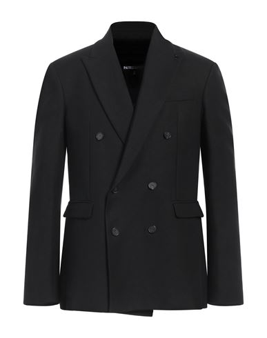 Man Blazer Black Size 38 Viscose, Linen