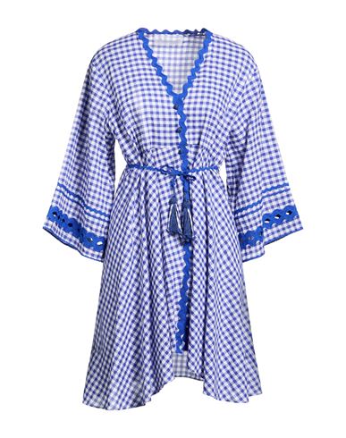 Woman Mini dress Bright blue Size M Cotton