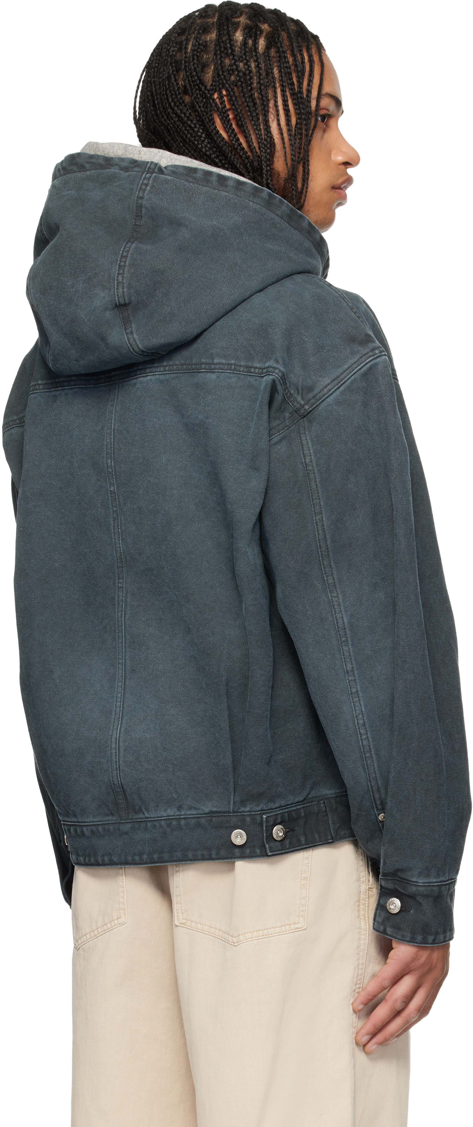 Gray Hood Dyed Jacket