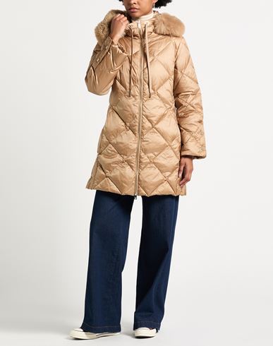 Woman Puffer Light brown Size 10 Polyamide