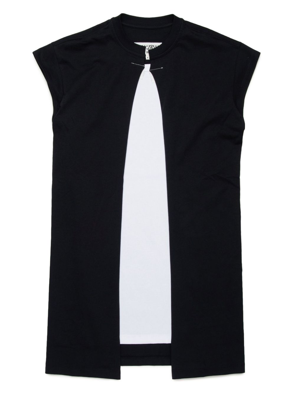 Paneled asymmetric dress - Black