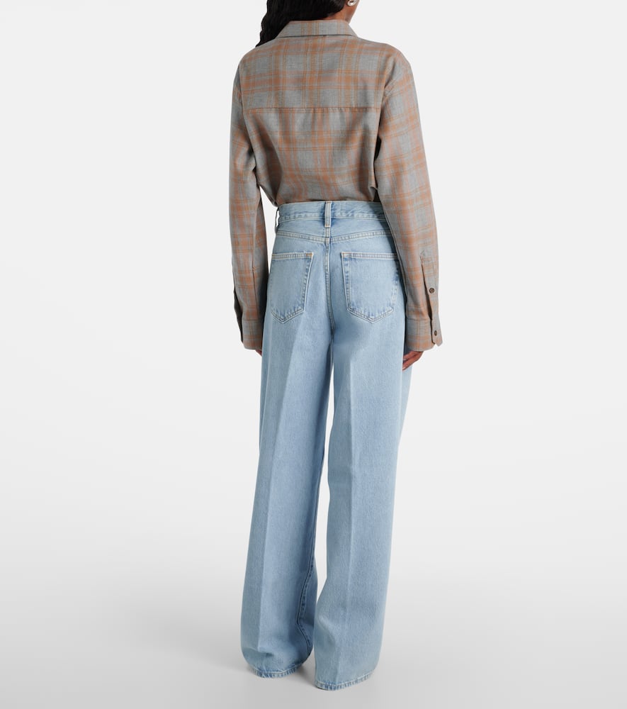 Collegiate wide-leg jeans