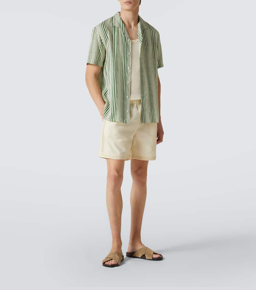 Hibbert striped bowling shirt