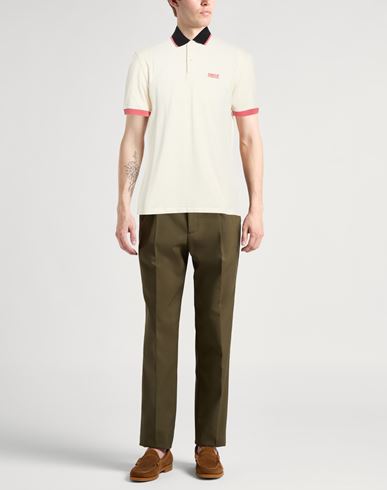 International Man Polo shirt Cream Size 3XL Cotton