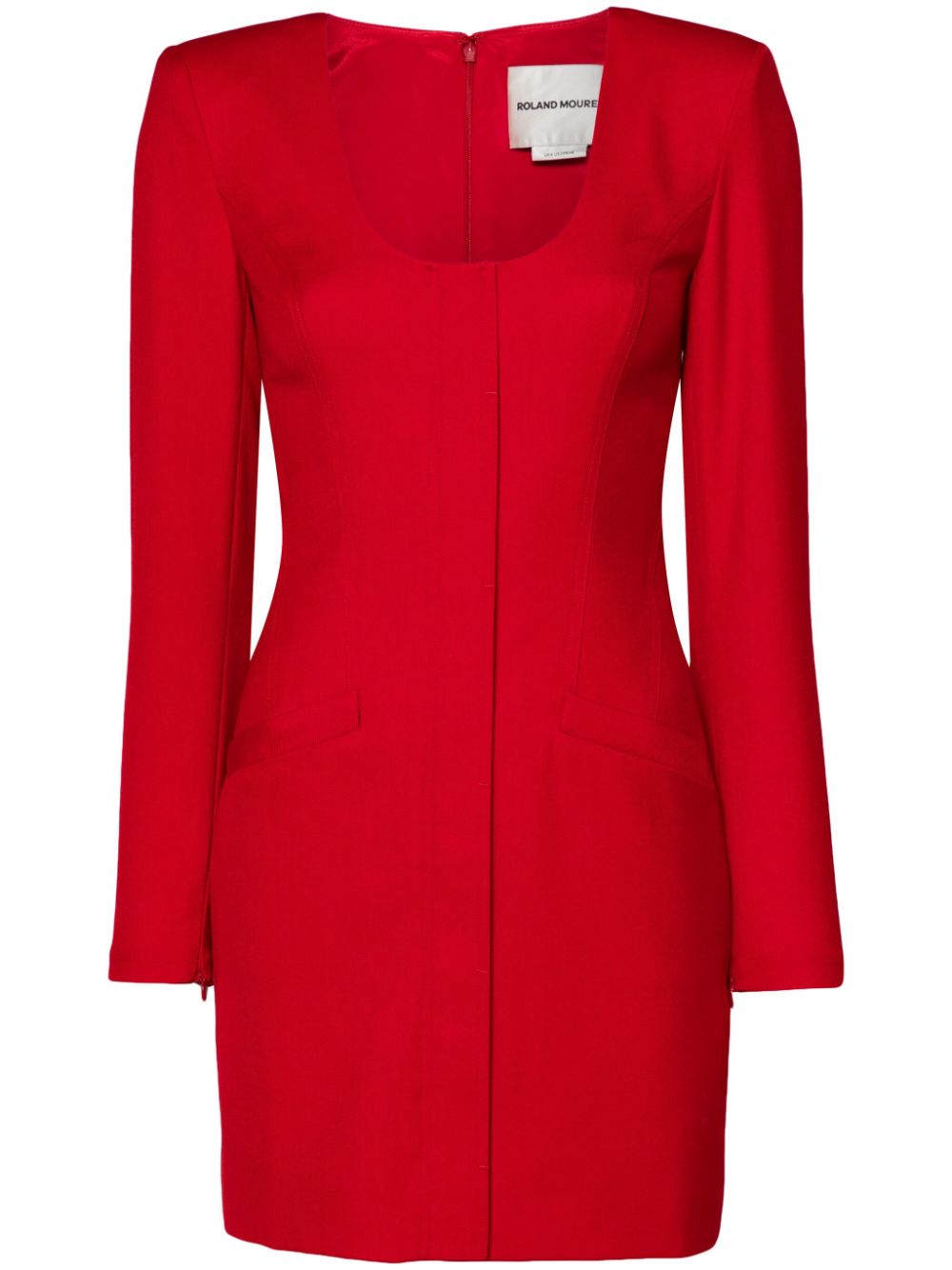 Tailoring mini dress - Red