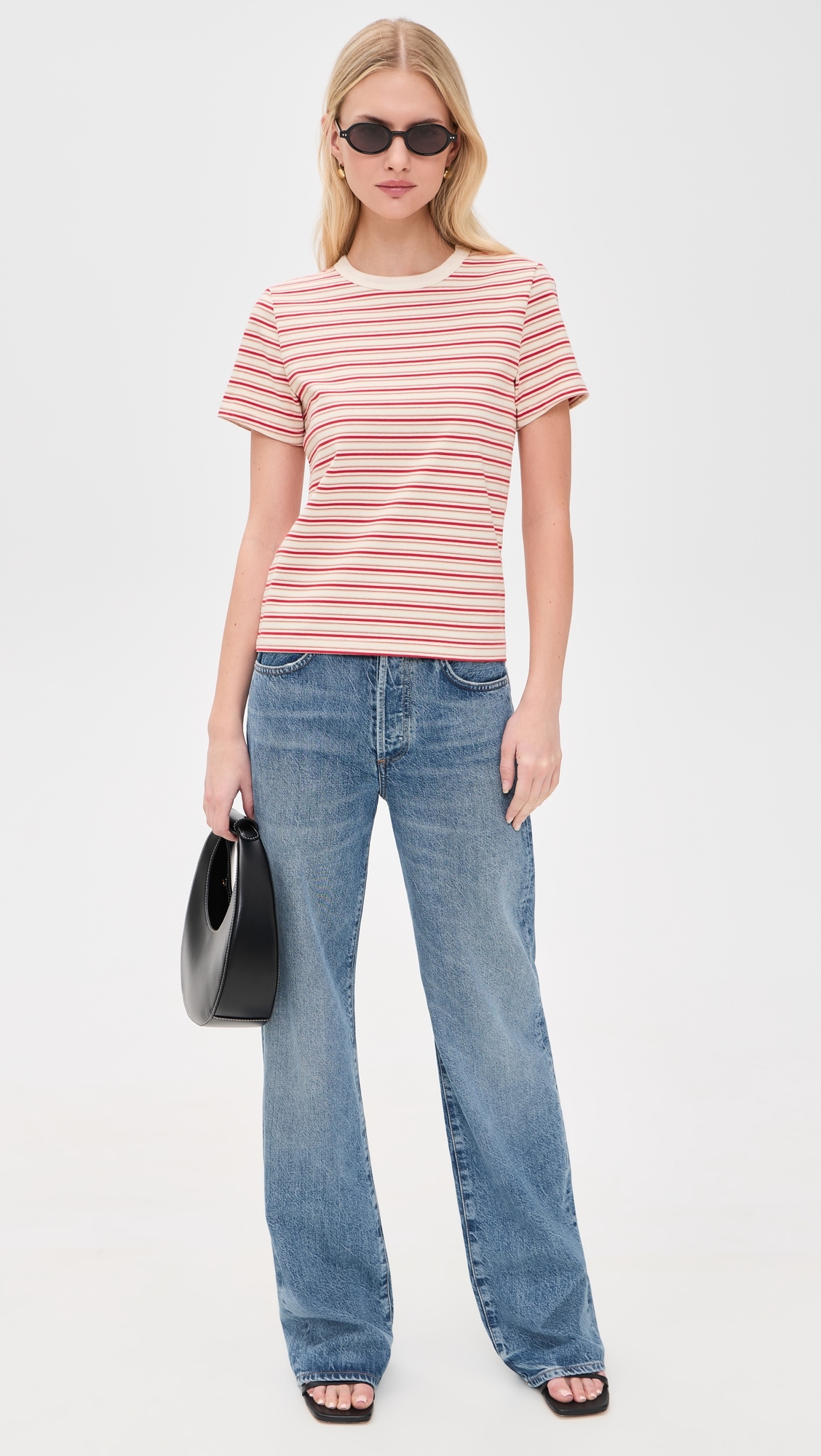 Alba Tee White Red Stripe