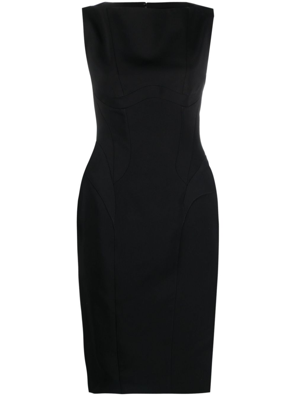 Panelled midi dress - Black