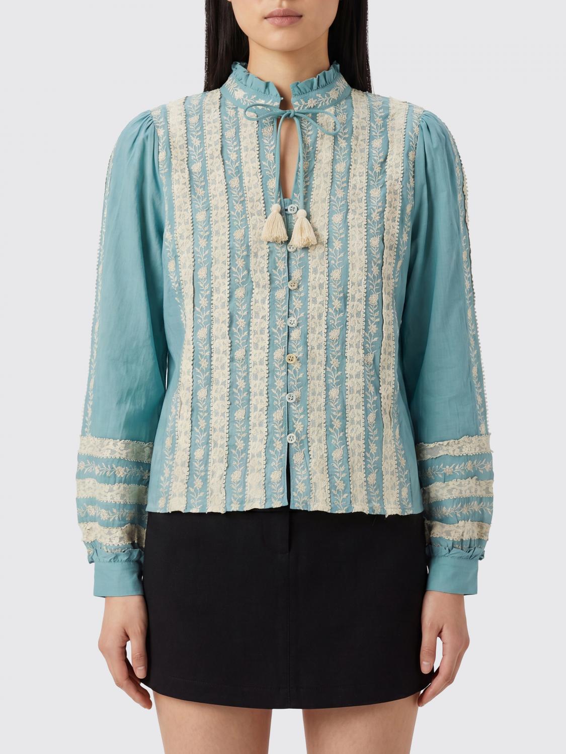 Shirt Woman color Gnawed Blue