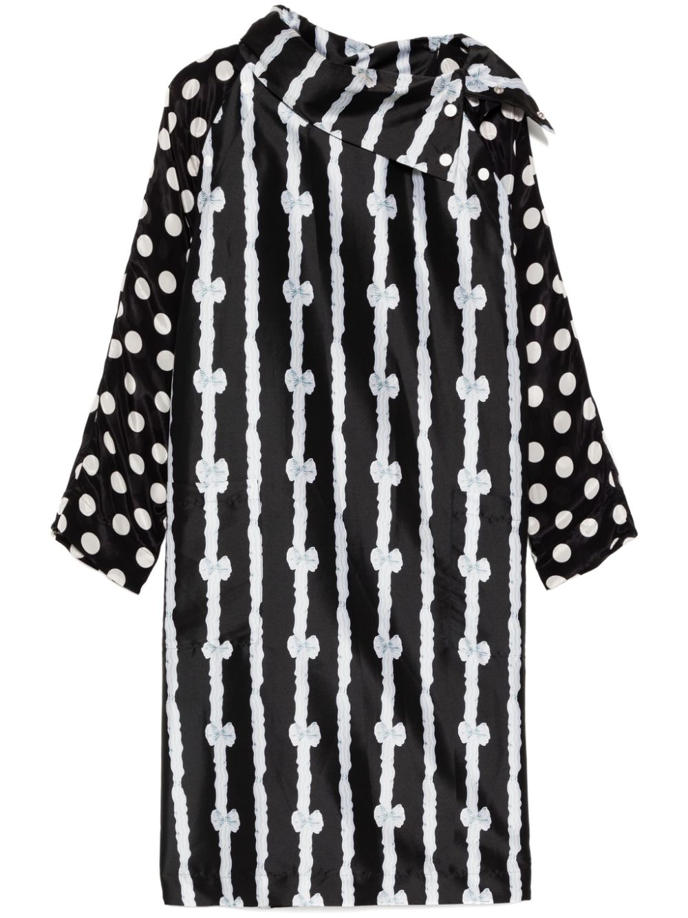 All-over graphic print dress - Black