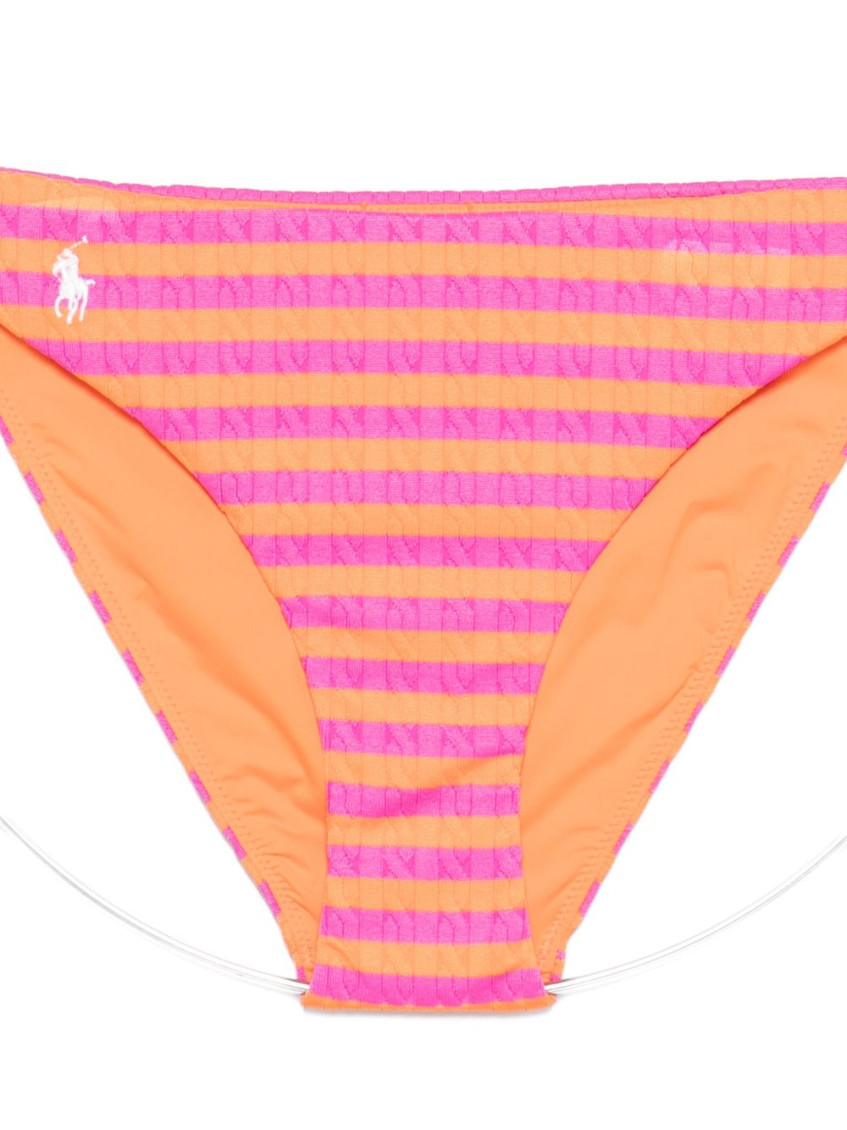 Pink Striped Logo Bikini