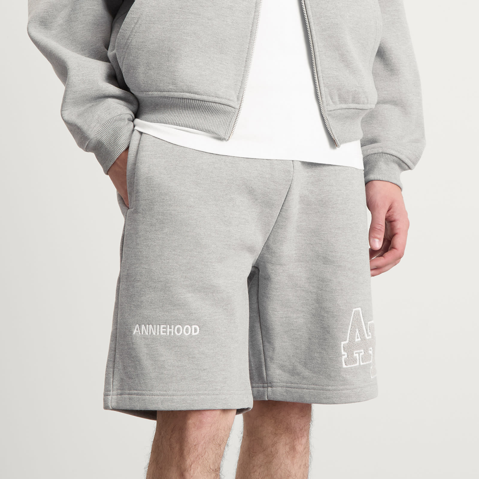 Men's College Sweat Shorts Grey/Grey