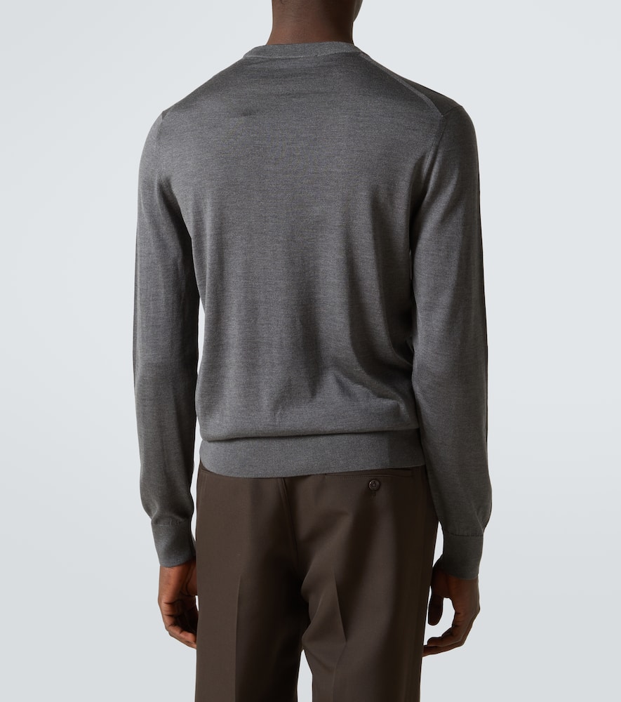 Logo silk sweater