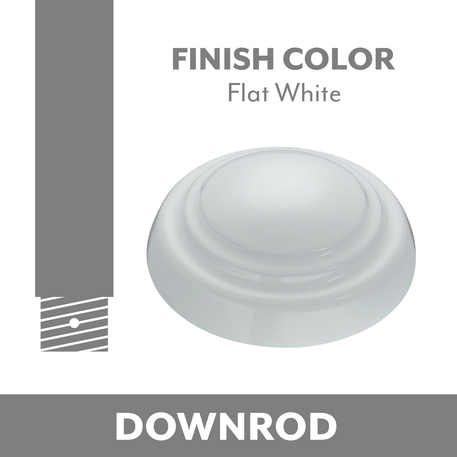 Minka-Aire 36" Ceiling Fan Downrod in Flat White