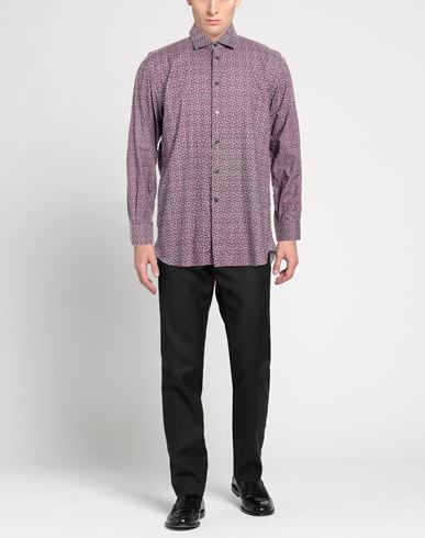 Man Shirt Plum Size 17 Cotton