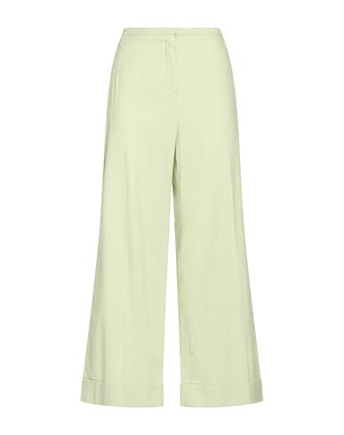Woman Pants Light green Size 12 Cotton, Wool, Polyamide, Elastane