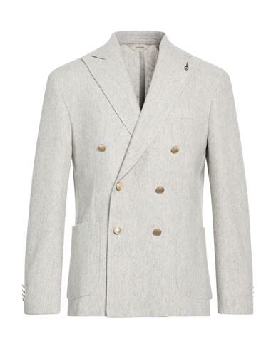 Man Blazer Light grey Size 42 Wool, Polyester, Cotton