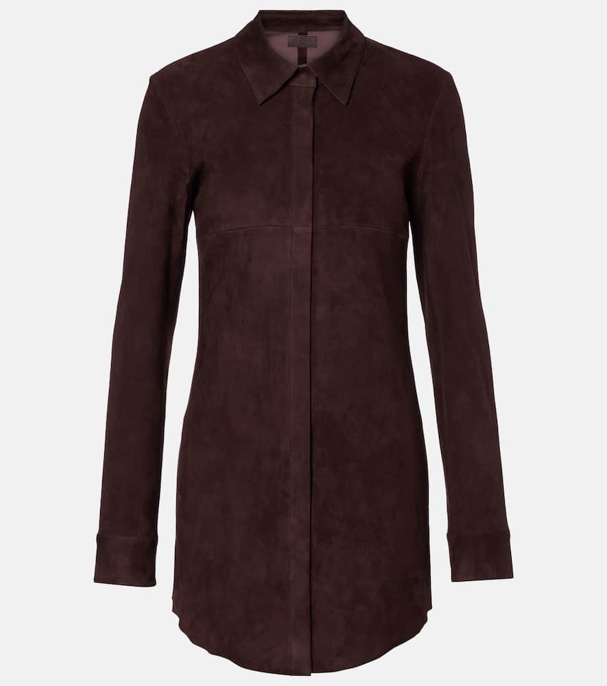 Geraldine suede shirt dress