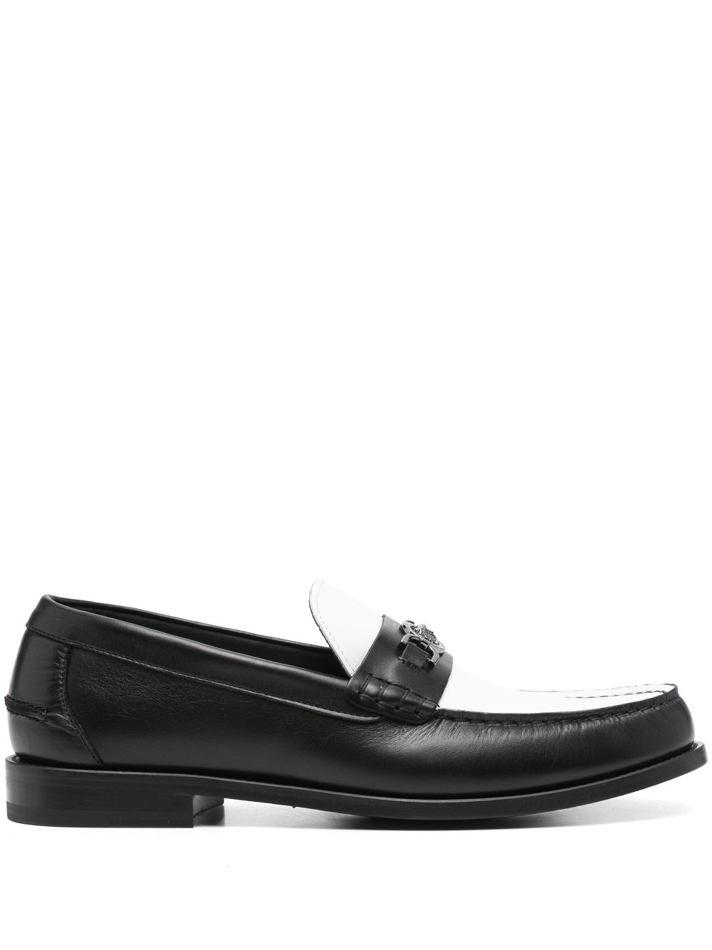 Medusa-plaque loafers - 1B00B NERO RUTENIO ULTRA BLACK