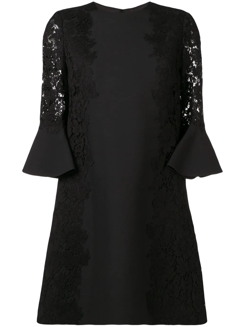 Lace-Detail Dress — Black