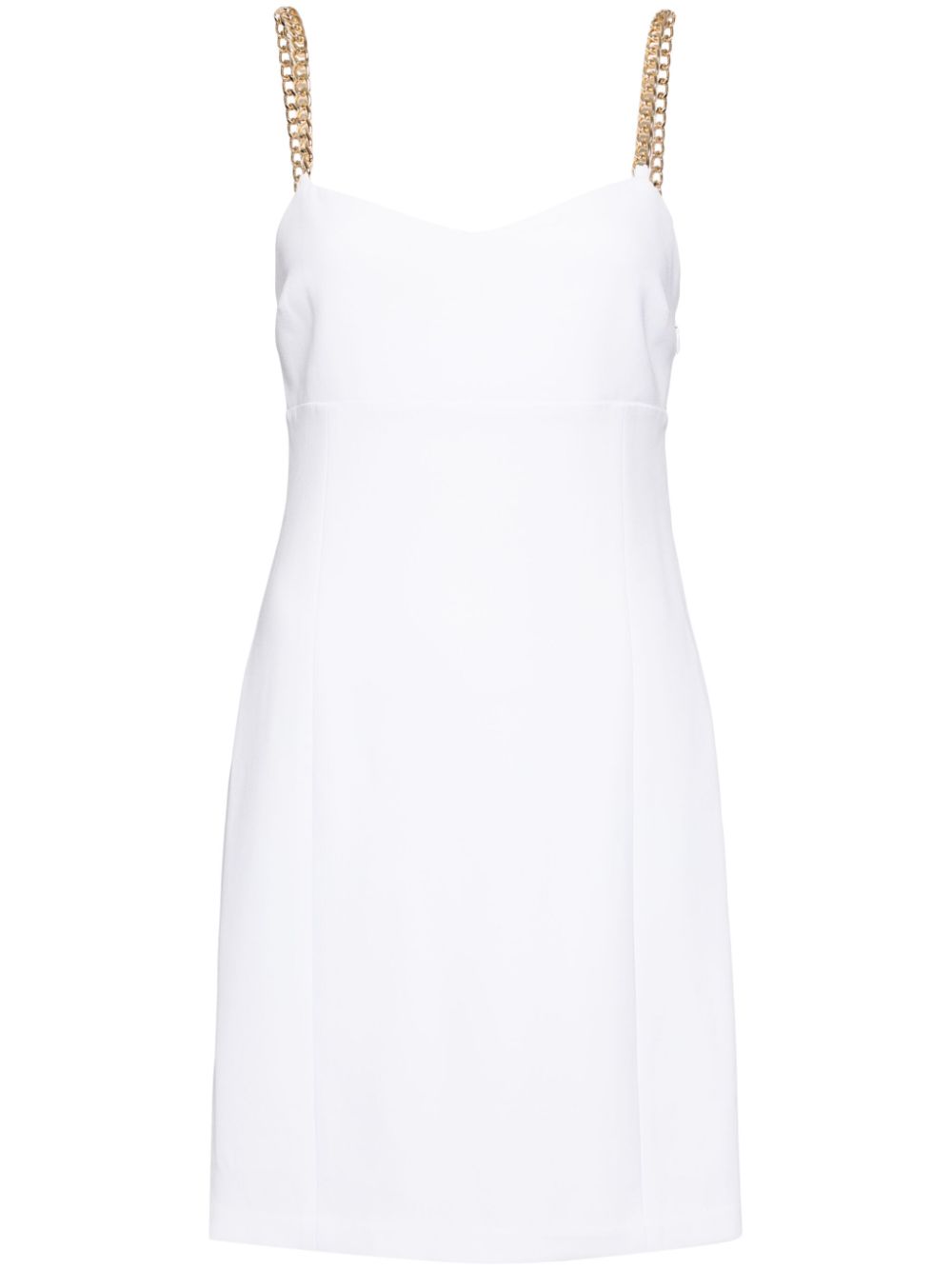 Chain-strap slip minidress - White