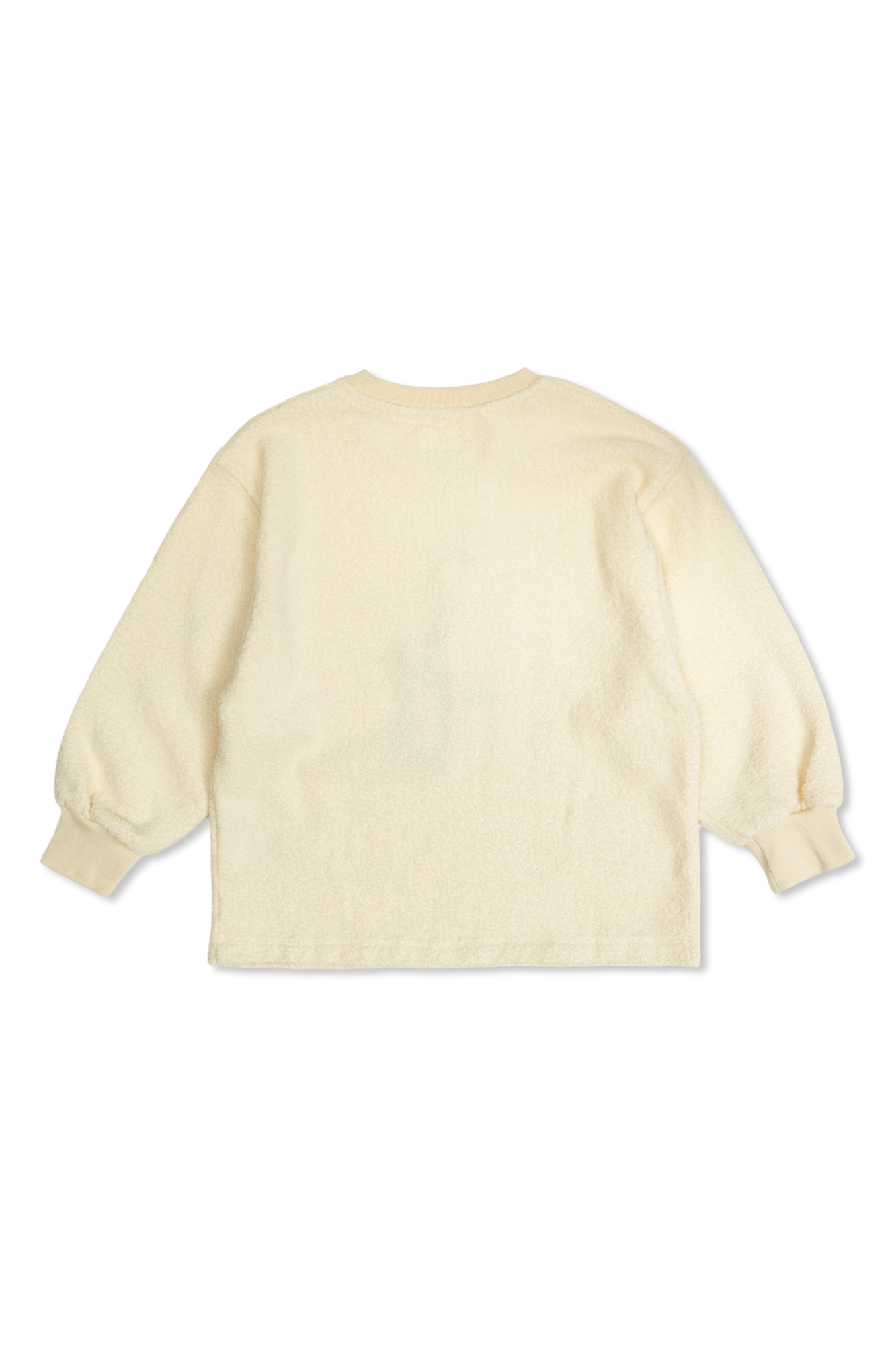 Sweatshirt With Embroidered Logo, Unisex, Cream