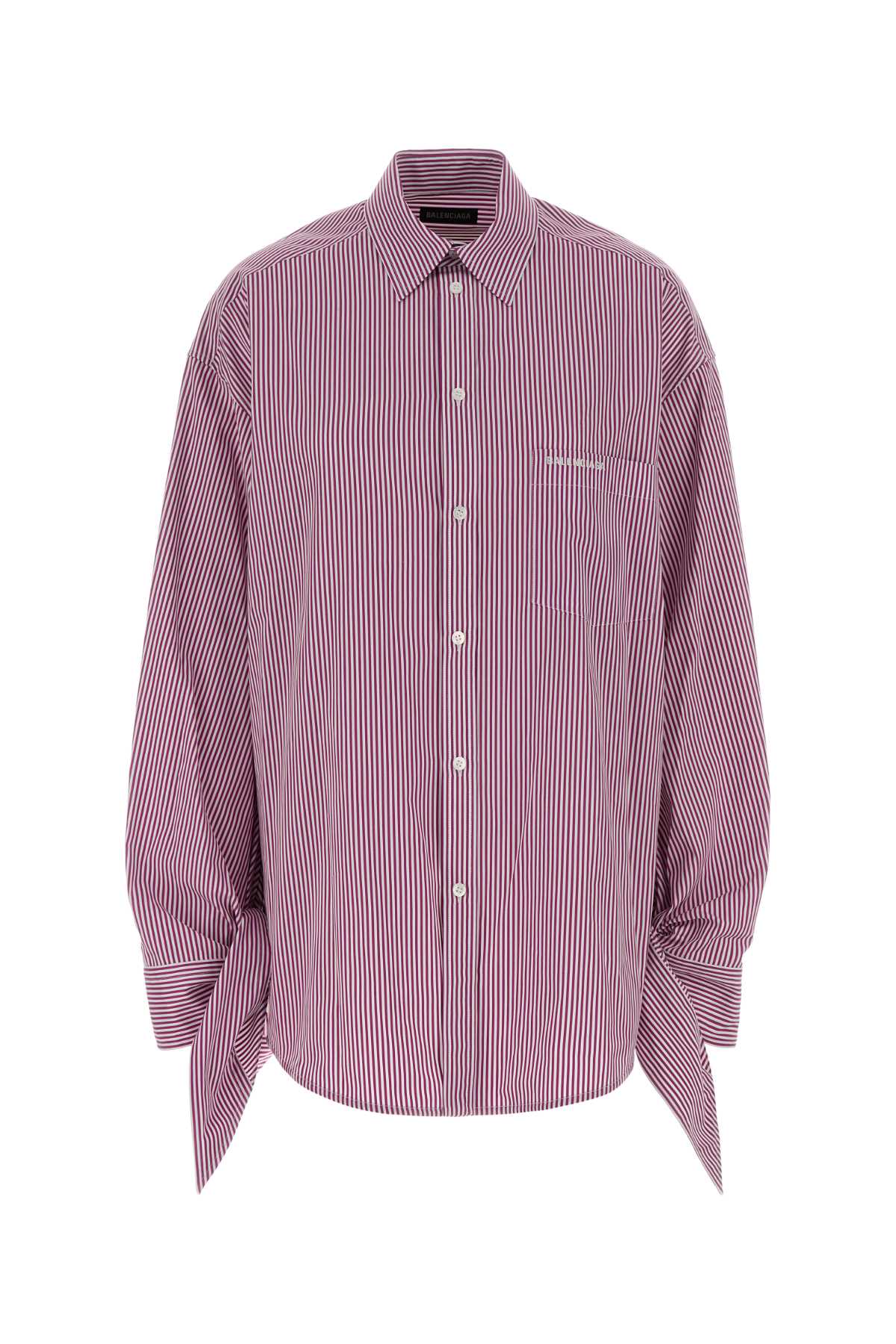 Knotted Cuffs Cotton Shirt