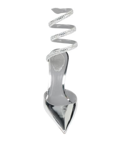 Rene' Caovilla Woman Pumps Silver Size 11 Textile fibers