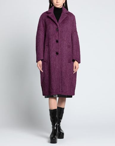 Marni Woman Coat Mauve Size 4 Synthetic fibers, Acrylic, Wool, Alpaca wool, Mohair wool
